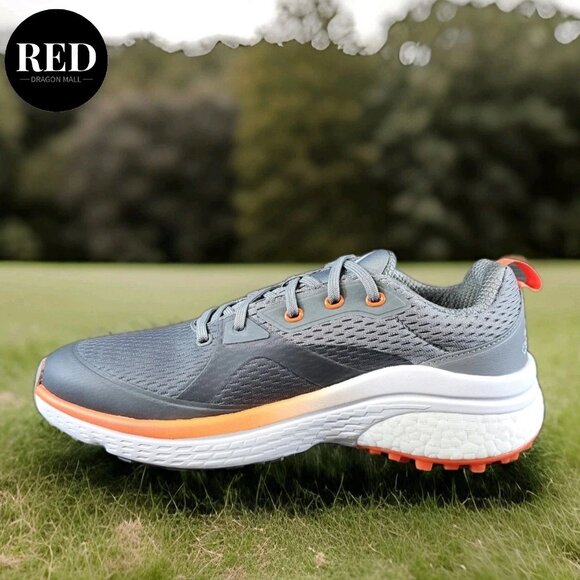 Adidas Solarmotion Spikeless Golf Shoes Gray Impact Orange GX9013 - Men\'s Size 9 main image 10